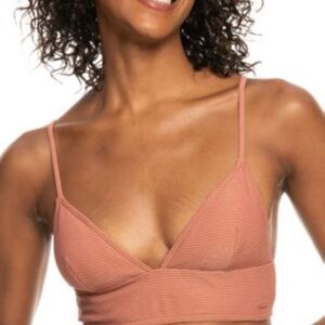 Roxy womens coconut crew ribbed tank bikini top size XL